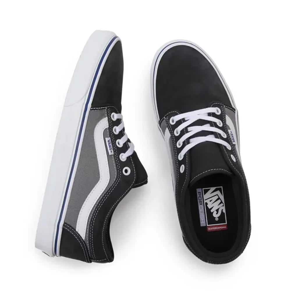 Vans Chukka Low Sidestripe Skateboarding Shoes  - Asphalt/Blue