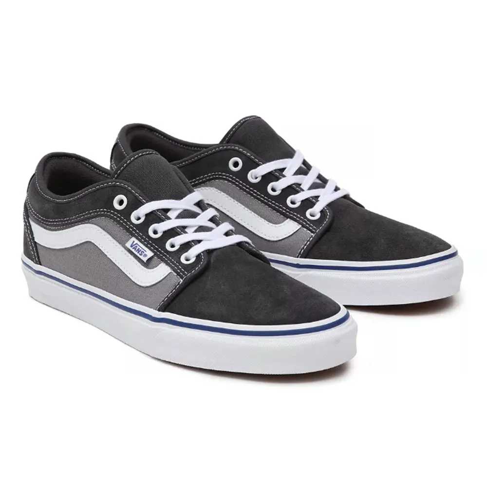 Vans Chukka Low Sidestripe Skateboarding Shoes  - Asphalt/Blue