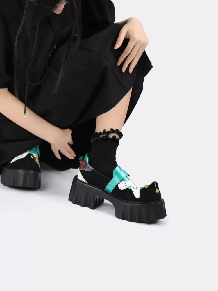 Velcro Butterfly Stitch Platform Shoes【s0000002789】