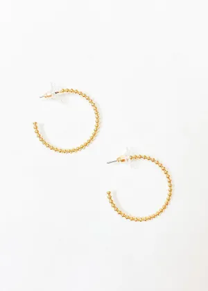 Viacha Beaded Hoop - Gold