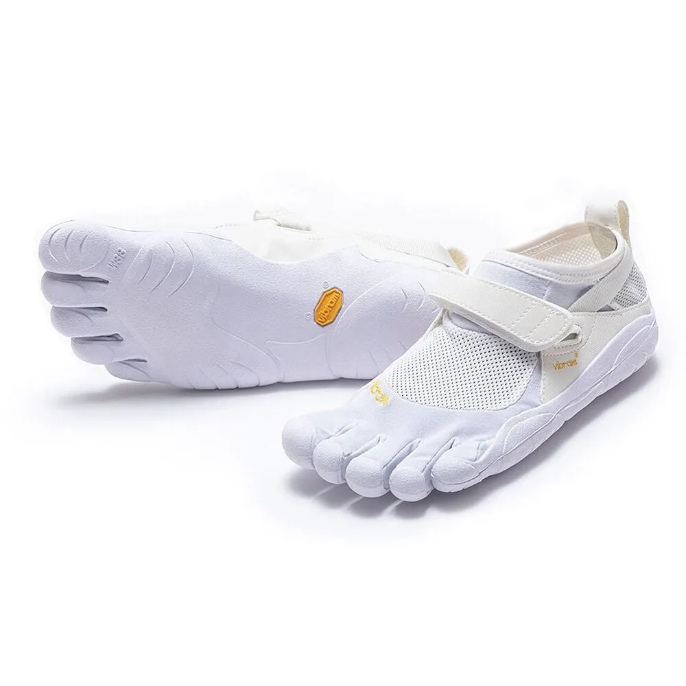 Vibram KSO Vintage Womens Waterproof Trainers Five Finger Gym Footwear - White