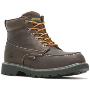 Wolverine Men's Floorhand 6" Soft Toe WP Work Boot -Coffee- W230025