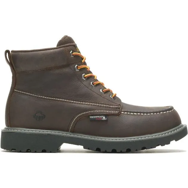 Wolverine Men's Floorhand 6" Soft Toe WP Work Boot -Coffee- W230025