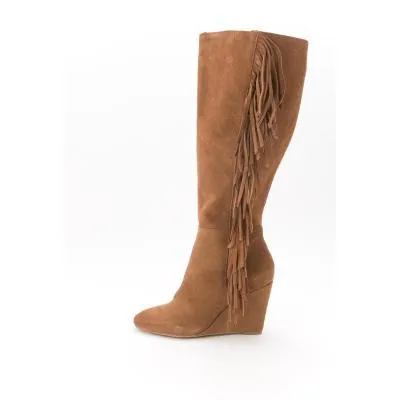 Women DENIM & SUPPLY RALPH LAUREN DARCIE Suede Fringe Boots BROWN 8 Hippie Boho